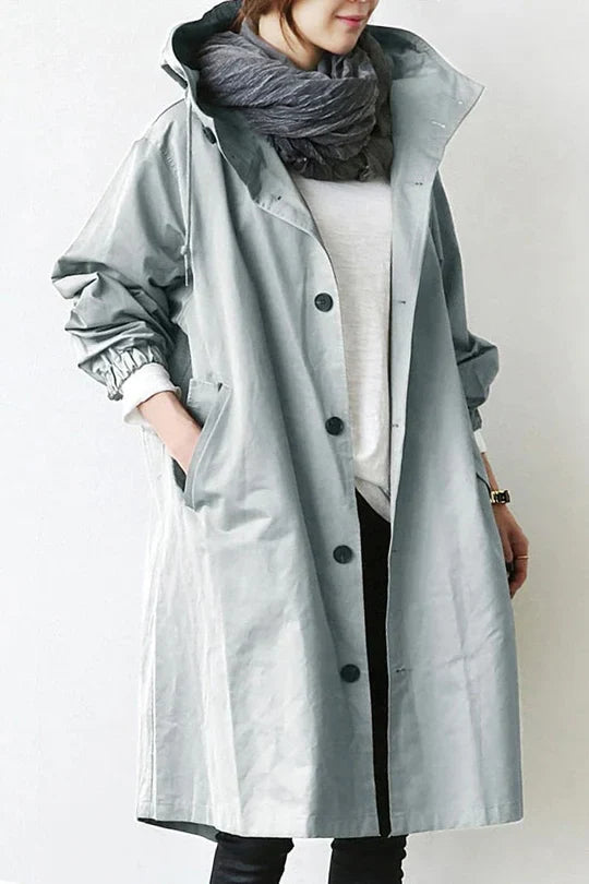 Hooded Waterproof Trench Coat