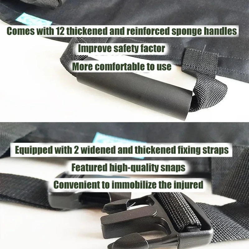 Adjustable Portable Medical First Aid Stretcher, Emergency Rescue Soft Rack with Thickened Canvas for Elderly & Patient