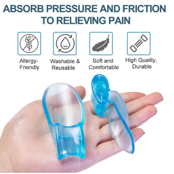 1 Pair Silicone Gel Bunion Toe Corrector Orthotics Toes Straightener Separator-SET002-Blue