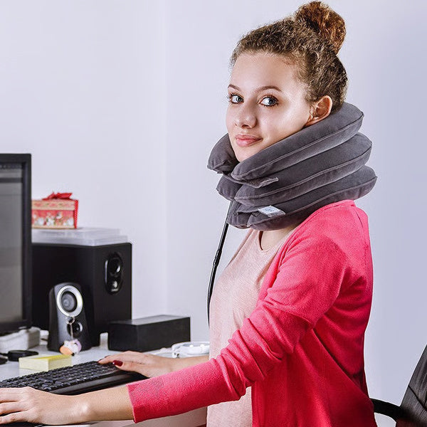 Adjustable Neck Brace Pillow with Air Pump – Perfect Pain Relief
