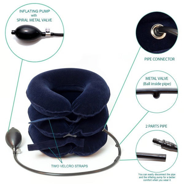 Adjustable Neck Brace Pillow with Air Pump – Perfect Pain Relief