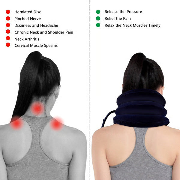 Adjustable Neck Brace Pillow with Air Pump – Perfect Pain Relief