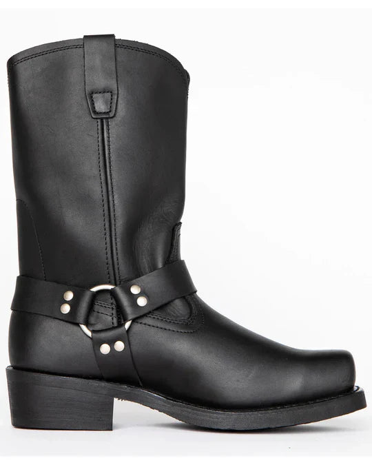 Men's Black Harness Boot - 11 Inch Tall