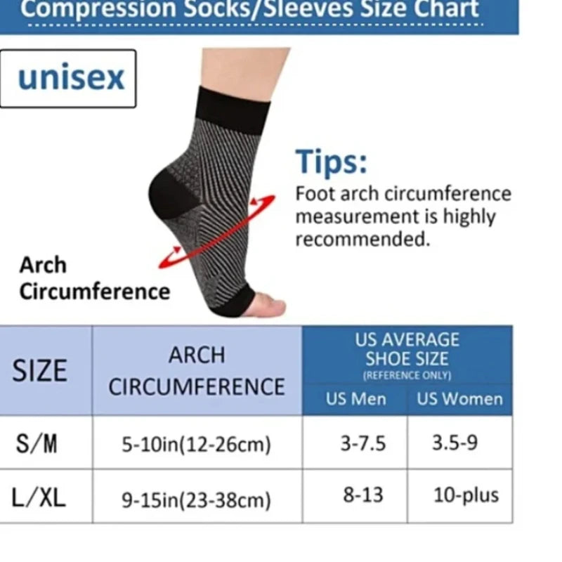 1pair Neuropathy Socks, Ankle Brace Socks, Tendonitis Compression Socks for Pain Relief & Swelling