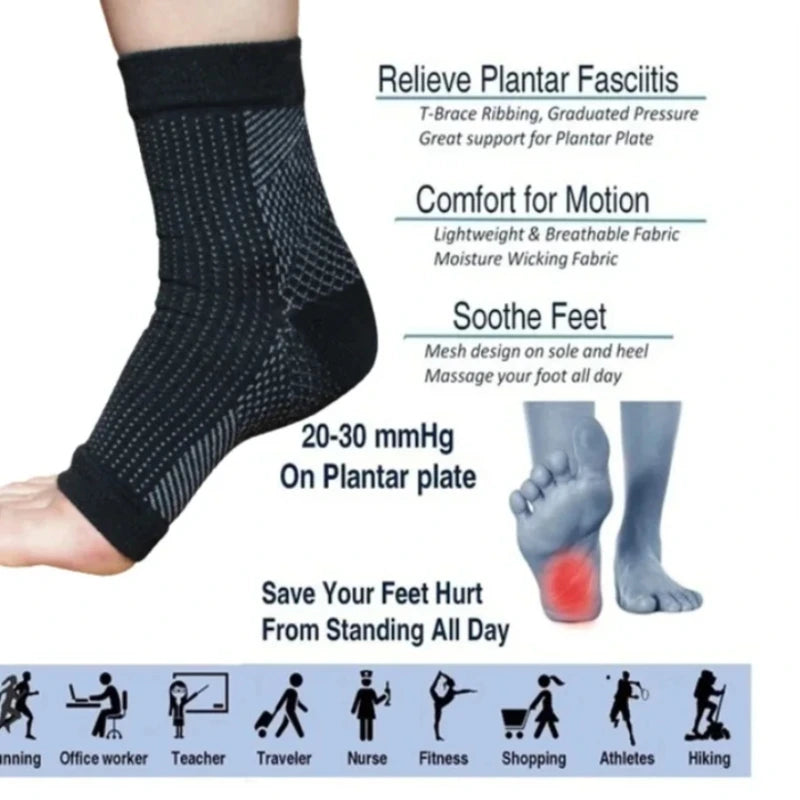 1pair Neuropathy Socks, Ankle Brace Socks, Tendonitis Compression Socks for Pain Relief & Swelling