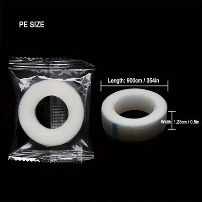 Breathable Grid Transparent Medical Tape Roll, Hypoallergenic PE Adhesive for Wound Care, Curved Healing Patches