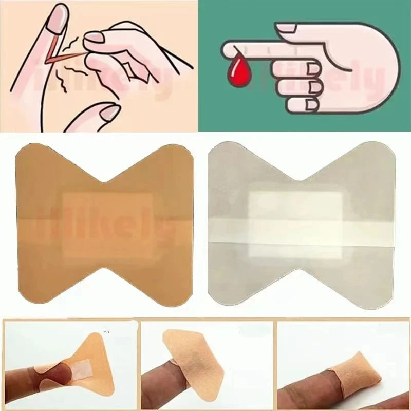 Finger Waterproof Bandage, Breathable First Aid Wound Dressing & Medical Tape Plaster