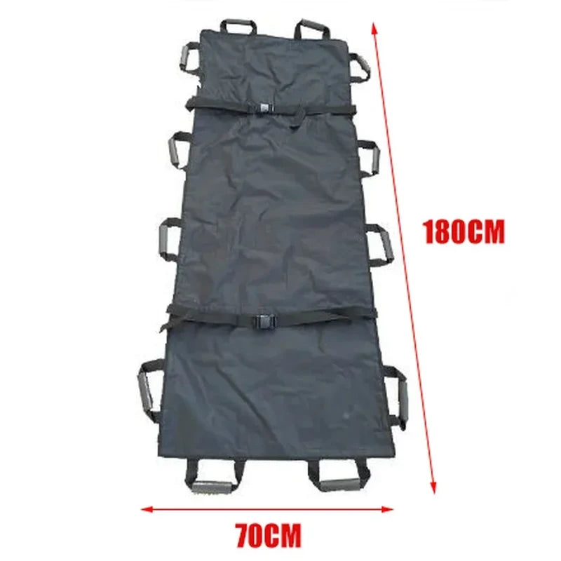 Adjustable Portable Medical First Aid Stretcher, Emergency Rescue Soft Rack with Thickened Canvas for Elderly & Patient