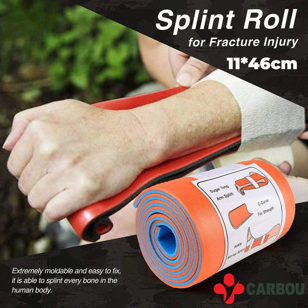 Emergency Kit Essential, CARBOU Universal Aluminum Splint Roll for First Aid, Outdoor Travel, Medical Bone