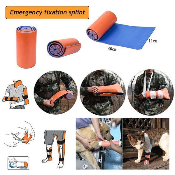 Emergency Kit Essential, CARBOU Universal Aluminum Splint Roll for First Aid, Outdoor Travel, Medical Bone