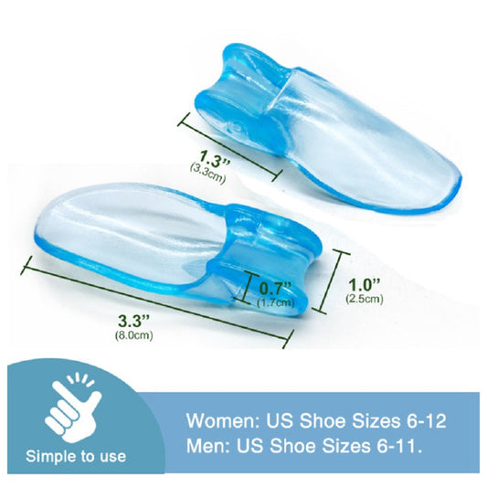 1 Pair Silicone Gel Bunion Toe Corrector Orthotics Toes Straightener Separator-SET002-Blue