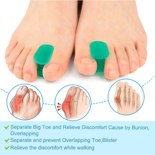 8 Pairs Silicone Gel Toe Separator Orthotics Bunion Toes Spacer Pain Reliever